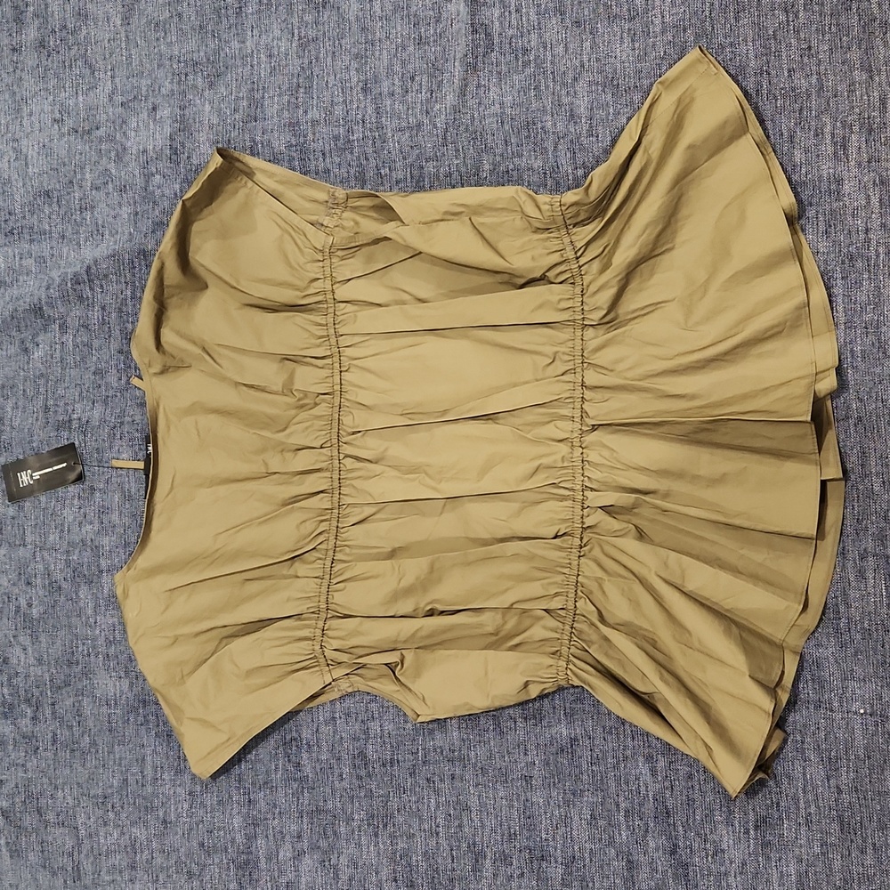 Corset Style fitted flare bottom 1X - Picture 2 of 3